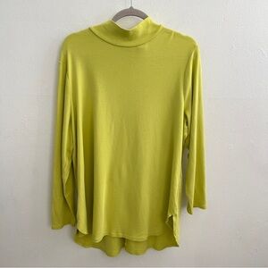 Chico’s Lime Green Women's tunic Top XLARGE Mock neck